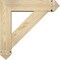 Ekena Millwork Traditional Arts and Crafts Rough Sawn Bracket w/ Offset Brace, Douglas Fir, 6"W x 22"D x 22"H BKT0604X22X22TRA03RDF - alternate 3